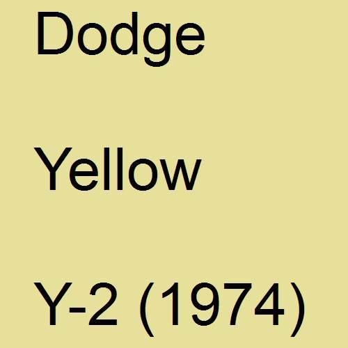 Dodge, Yellow, Y-2 (1974).